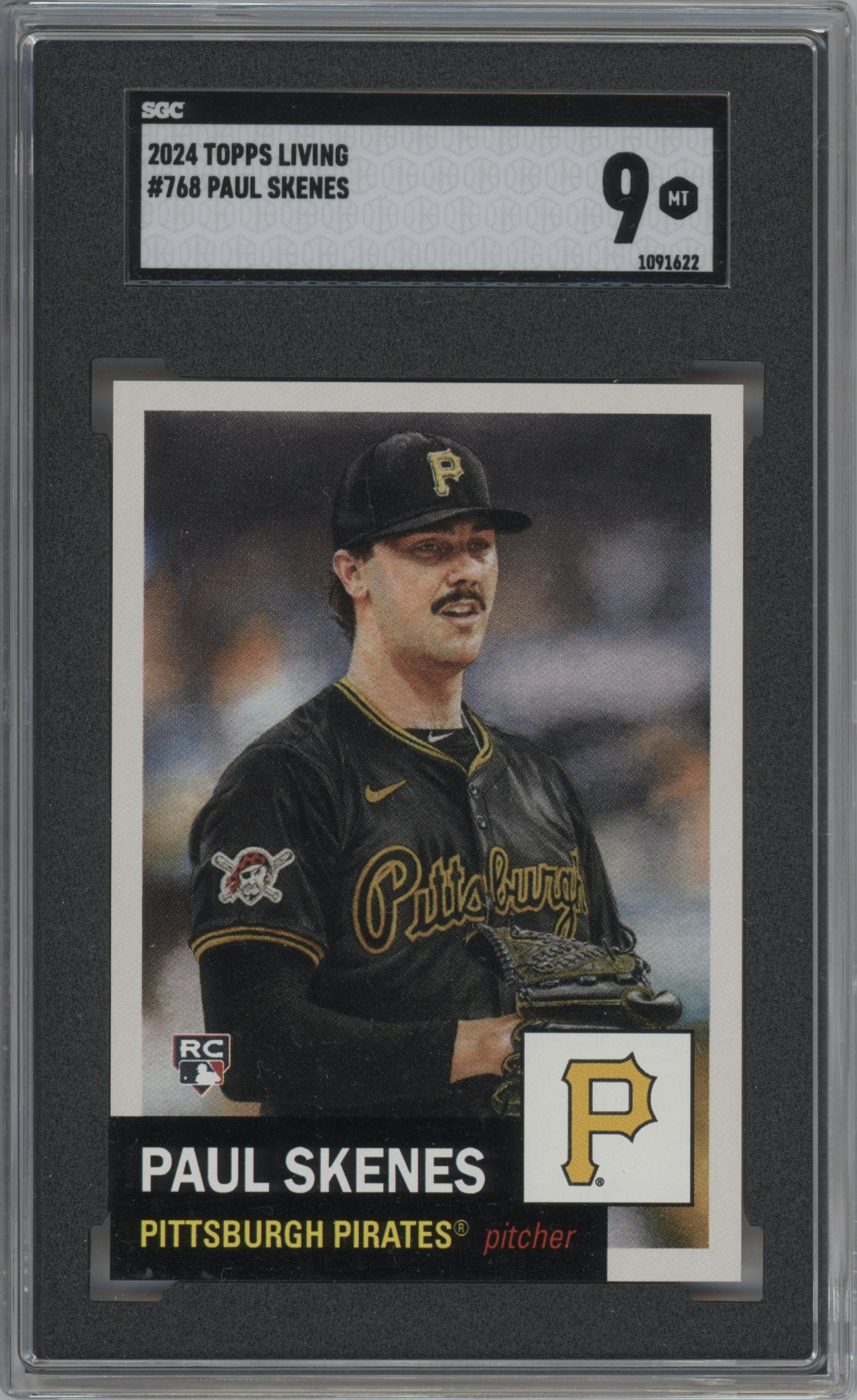 Paul Skenes from the Ultimate Topps Living Set   set graded by SGC and given an overall grade of 9.