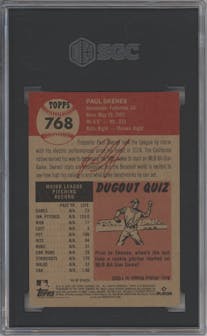 Paul Skenes from the Ultimate Topps Living Set   set graded by SGC and given an overall grade of 9.