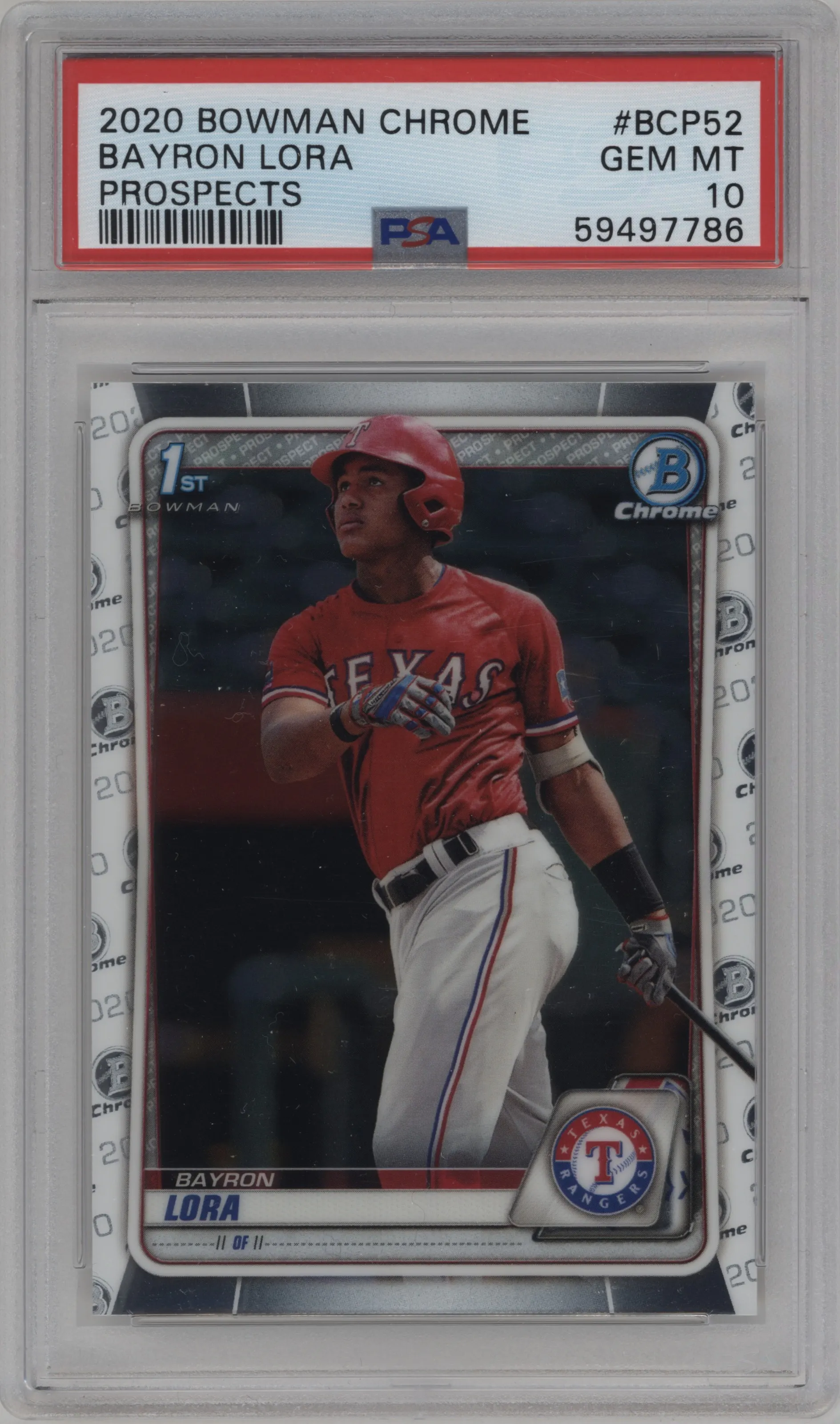 2020 Bowman Chr.Pros. Bayron Lora #BCP-52 PSA 10