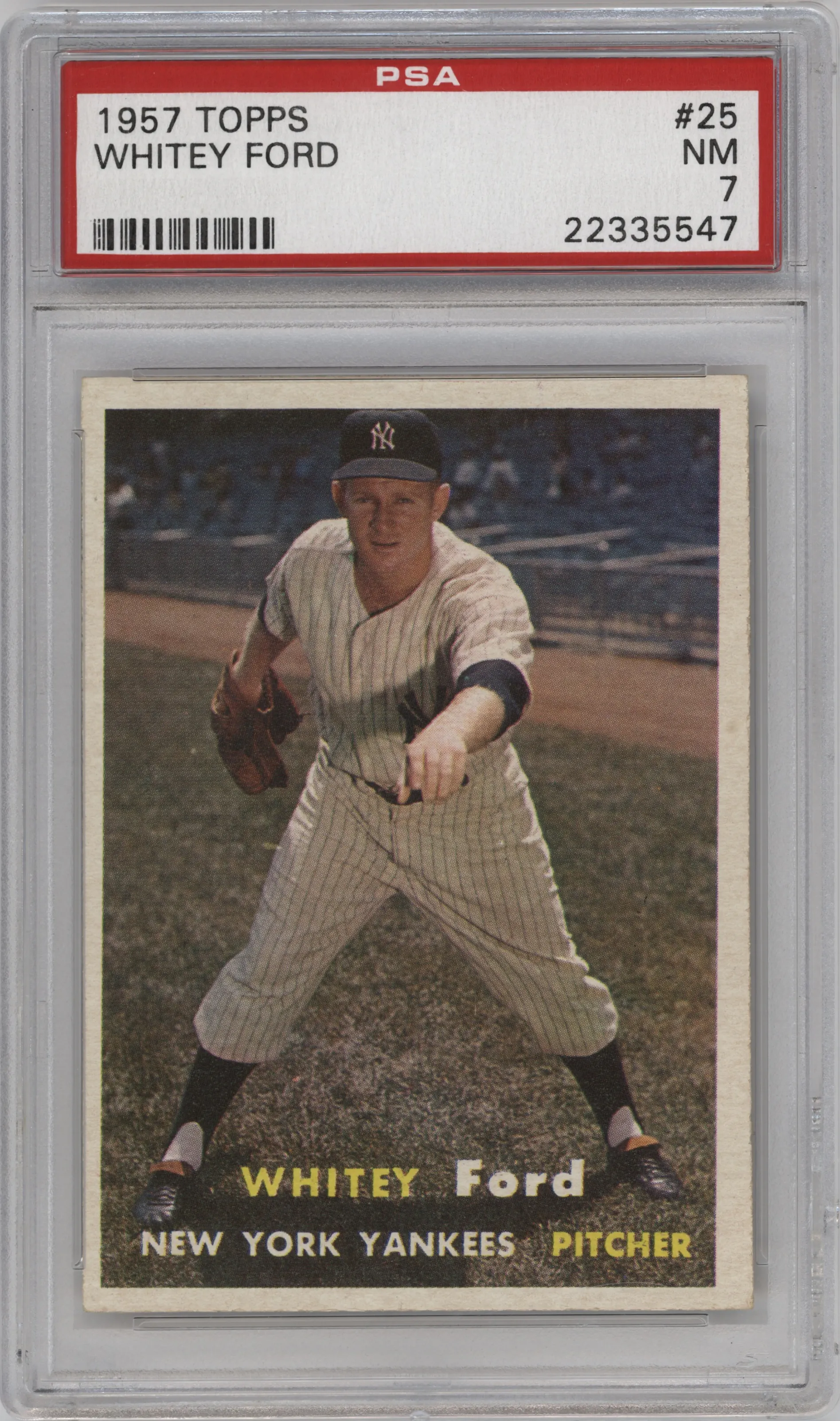 1957 Topps Whitey Ford #25 PSA 7