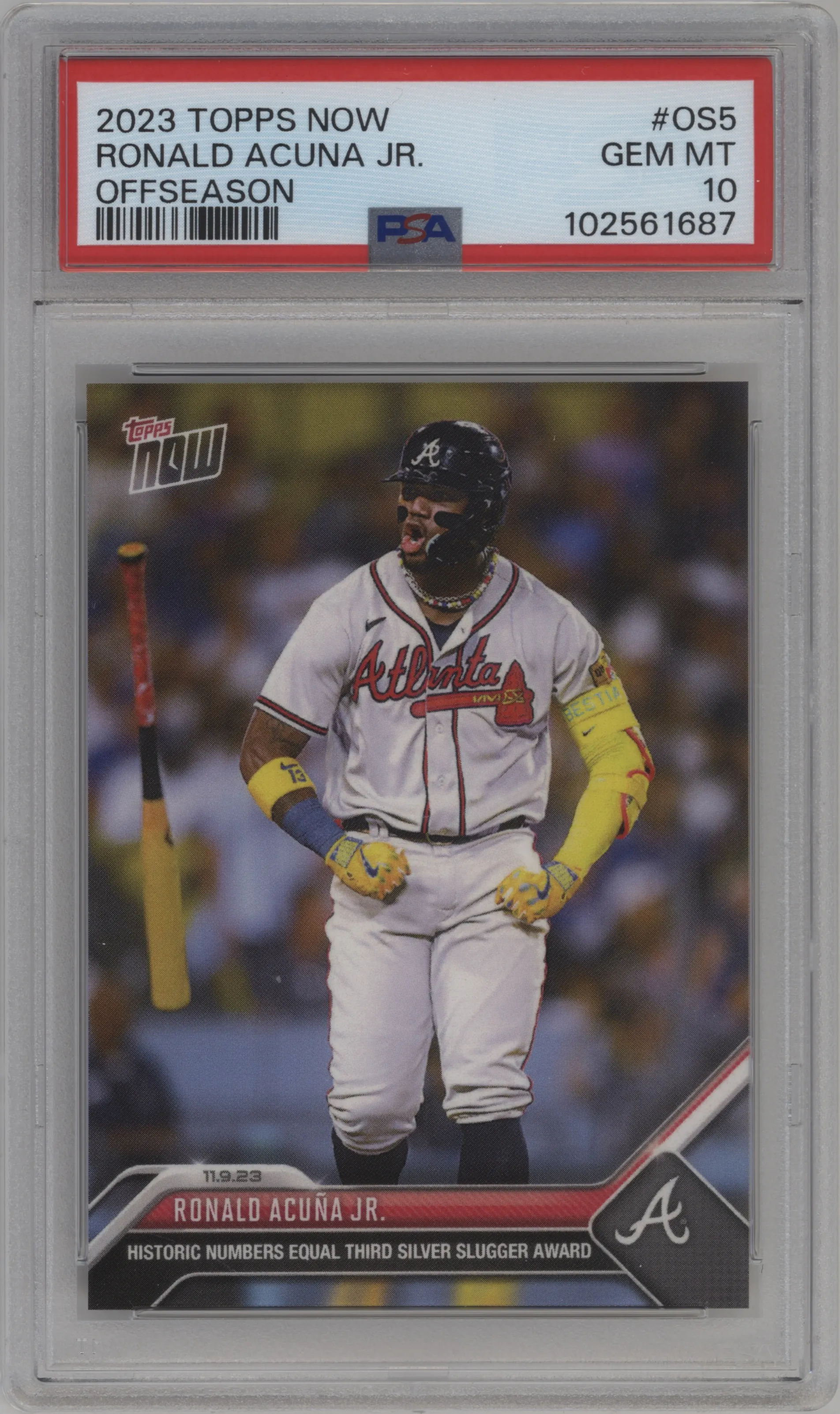 2023 Topps Now Off-Season Ronald Acuna Jr. #OS-5 PSA 10