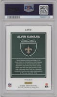 Alvin Kamara from the 2021 Panini Donruss Optic set graded by PSA and given an overall grade of 10.