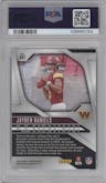 Jayden Daniels from the 2024 Panini Prizm set graded by PSA and given an overall grade of 10.