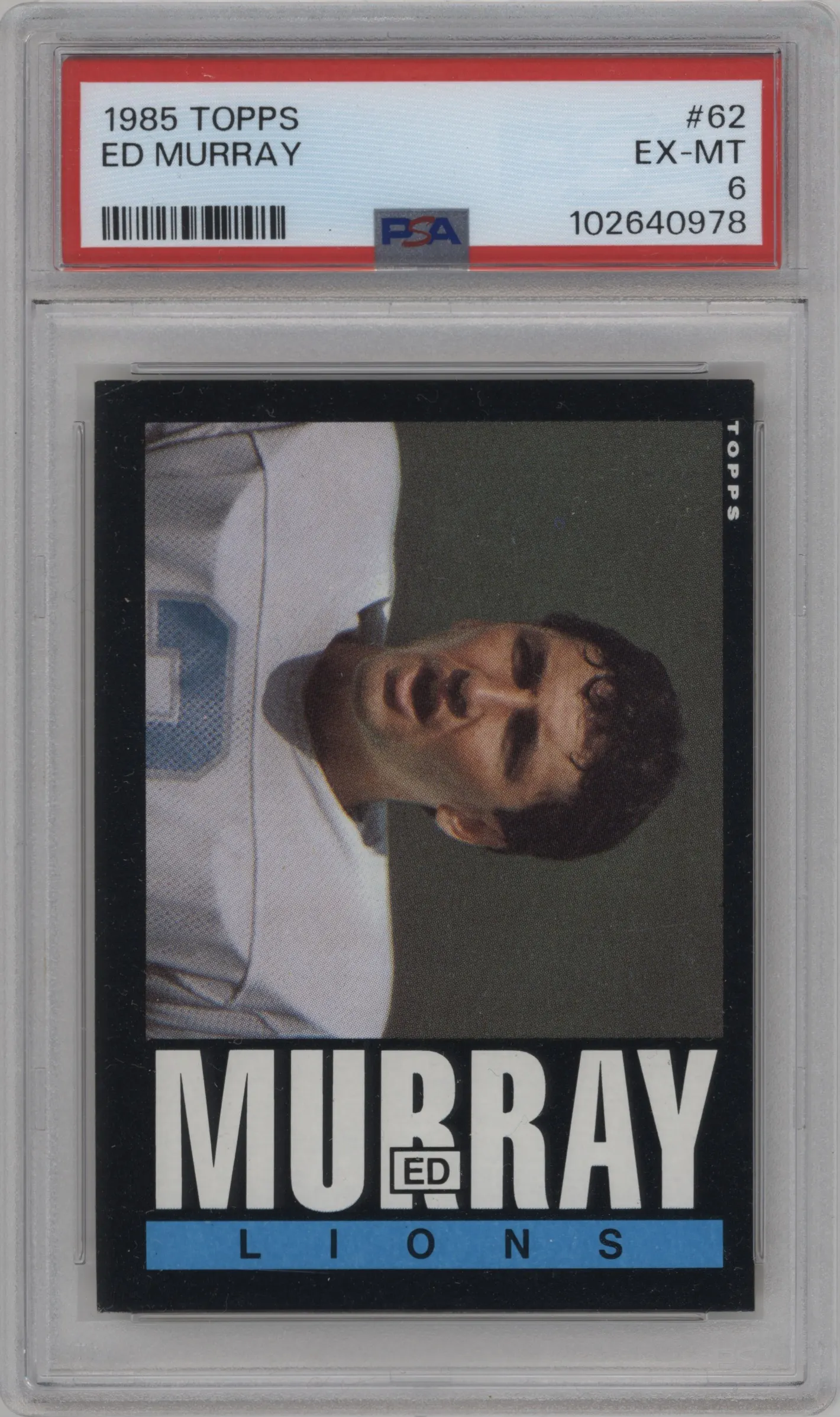 1985 Topps Ed Murray PSA 6