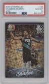 Shaedon Sharpe from the 2022-23 Panini Chronicles  set featuring a Asia parallel graded by PSA and given an overall grade of 10.