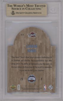 LeBron James from the 2007-08 Upper Deck  set graded by Beckett and given an overall grade of 9.5.