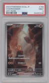 Charmander from the 2023 Pokemon SV JPN set graded by PSA and given an overall grade of 9.