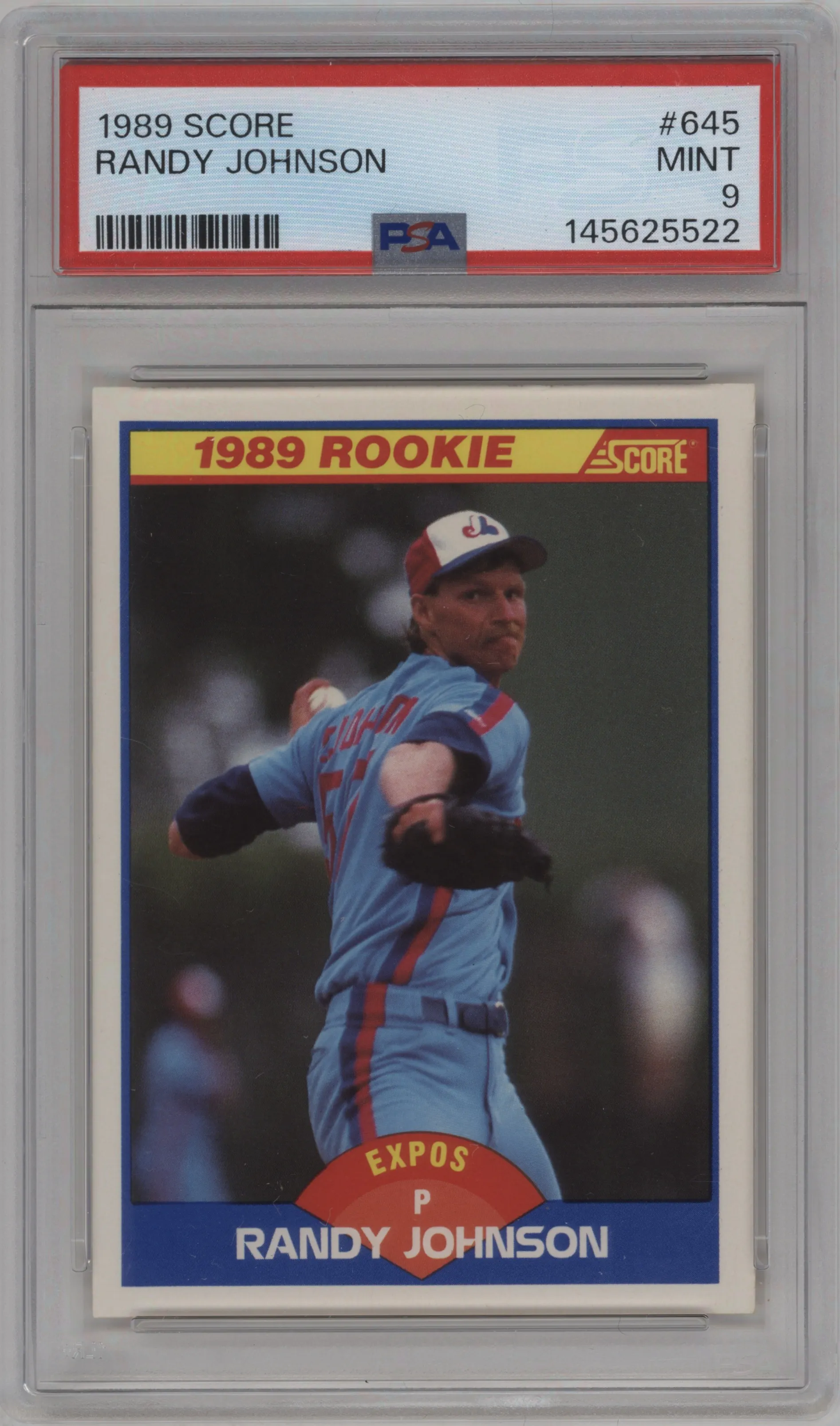 1989 Score Randy Johnson #645 PSA 9