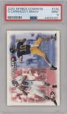Giovanni Carmazzi/Tom Brady from the 2000 Skybox Dominion set graded by PSA and given an overall grade of 9.