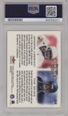Giovanni Carmazzi/Tom Brady from the 2000 Skybox Dominion set graded by PSA and given an overall grade of 9.