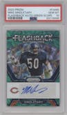 Mike Singletary from the 2023 Panini Prizm set featuring a Green Scope parallel graded by PSA and given an overall grade of 10.
