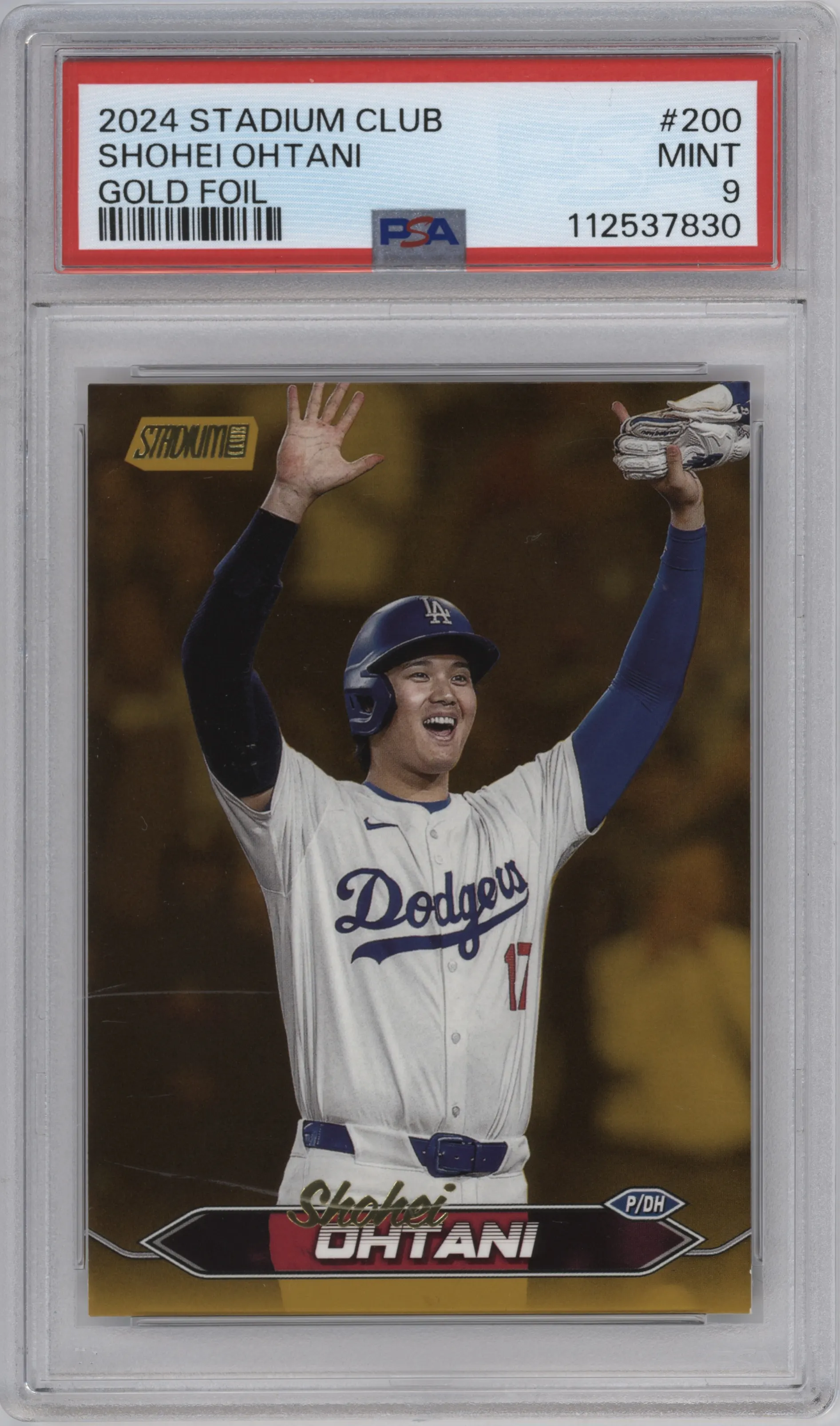 2024 Topps Stadium Club Shohei Ohtani Gold Foil #200 PSA 9