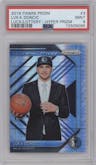 Luka Doncic from the 2018-19 Panini Prizm set featuring a Hyper parallel graded by PSA and given an overall grade of 9.