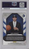 Luka Doncic from the 2018-19 Panini Prizm set featuring a Hyper parallel graded by PSA and given an overall grade of 9.