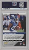 Saquon Barkley from the 2018 Panini Prizm set graded by PSA and given an overall grade of 10.