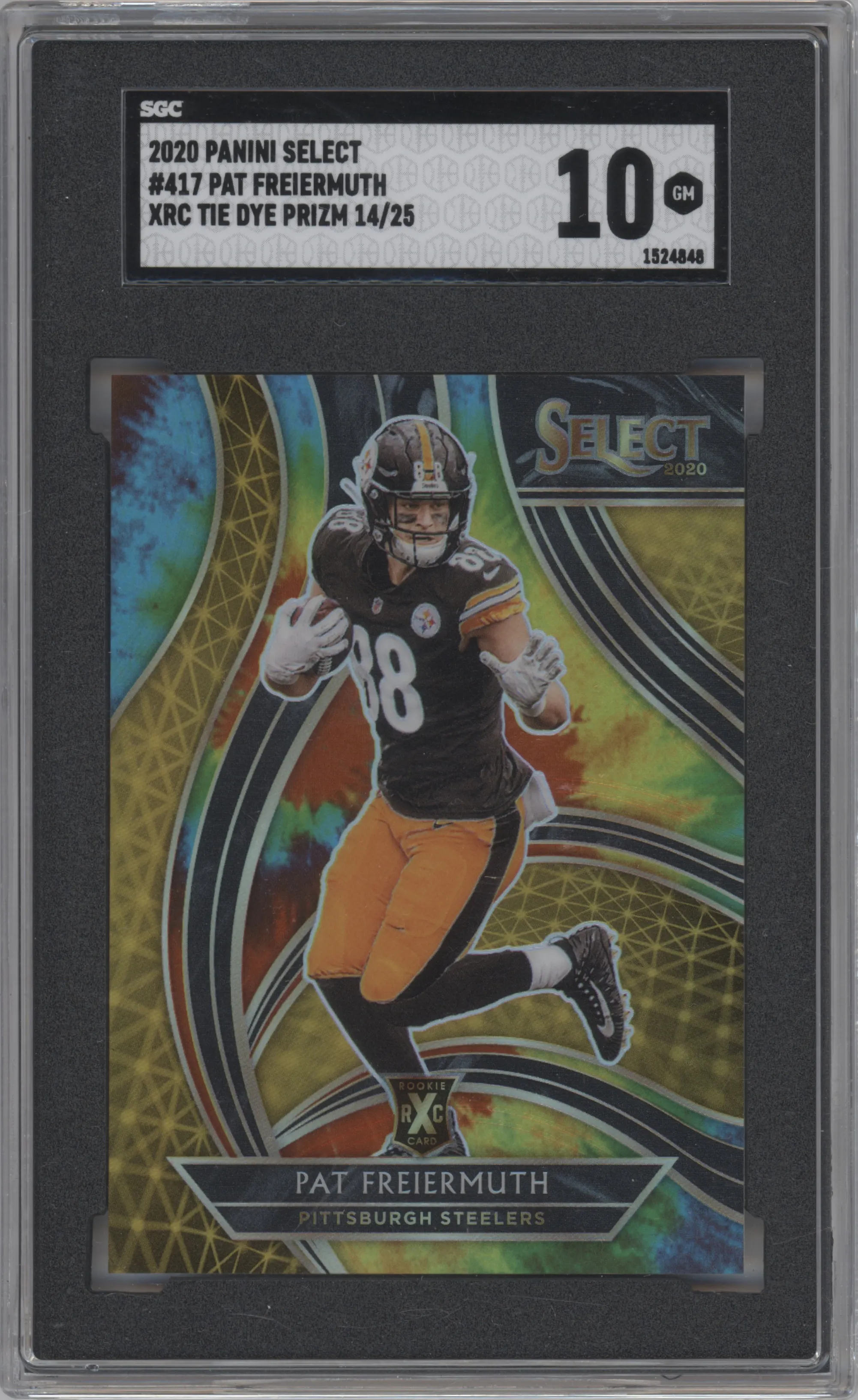 2020 Panini Select 2021 XRC Redemption Pat Freiermuth Tie-Dye #417 SGC 10