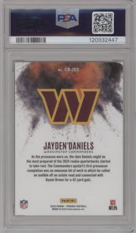 Jayden Daniels from the 2024 Panini Phoenix set graded by PSA and given an overall grade of 10.