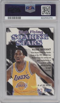 Kobe Bryant from the 1997-98 Fleer set graded by PSA and given an overall grade of 9.