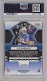 Justin Herbert from the 2022 Panini Mosaic set featuring a Genesis parallel graded by PSA and given an overall grade of 9.