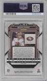 Brock Purdy from the 2022 Panini Chronicles set featuring a Silver parallel graded by PSA and given an overall grade of 10.