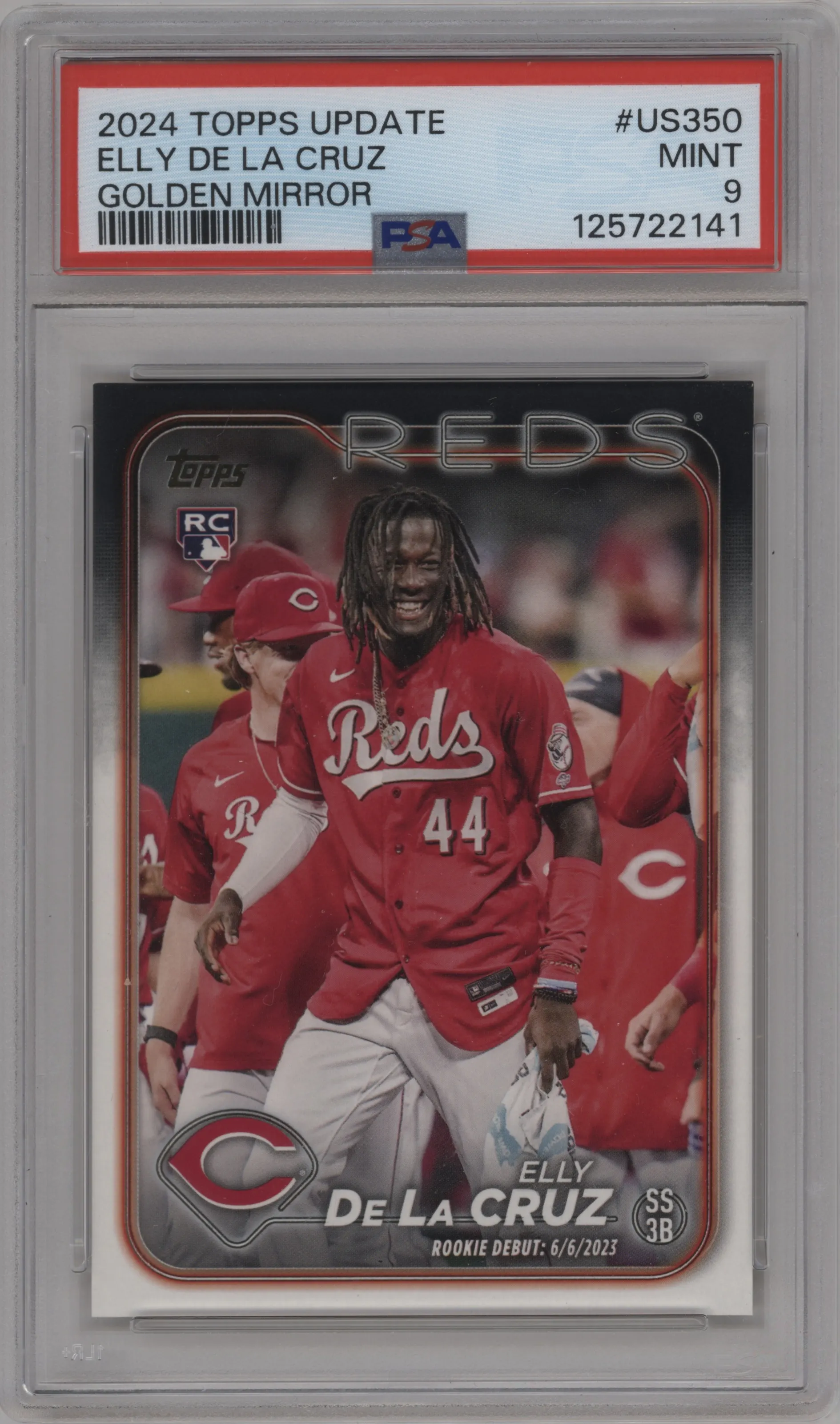2024 Topps Update Golden Mirror Elly De La Cruz #US350 PSA 9