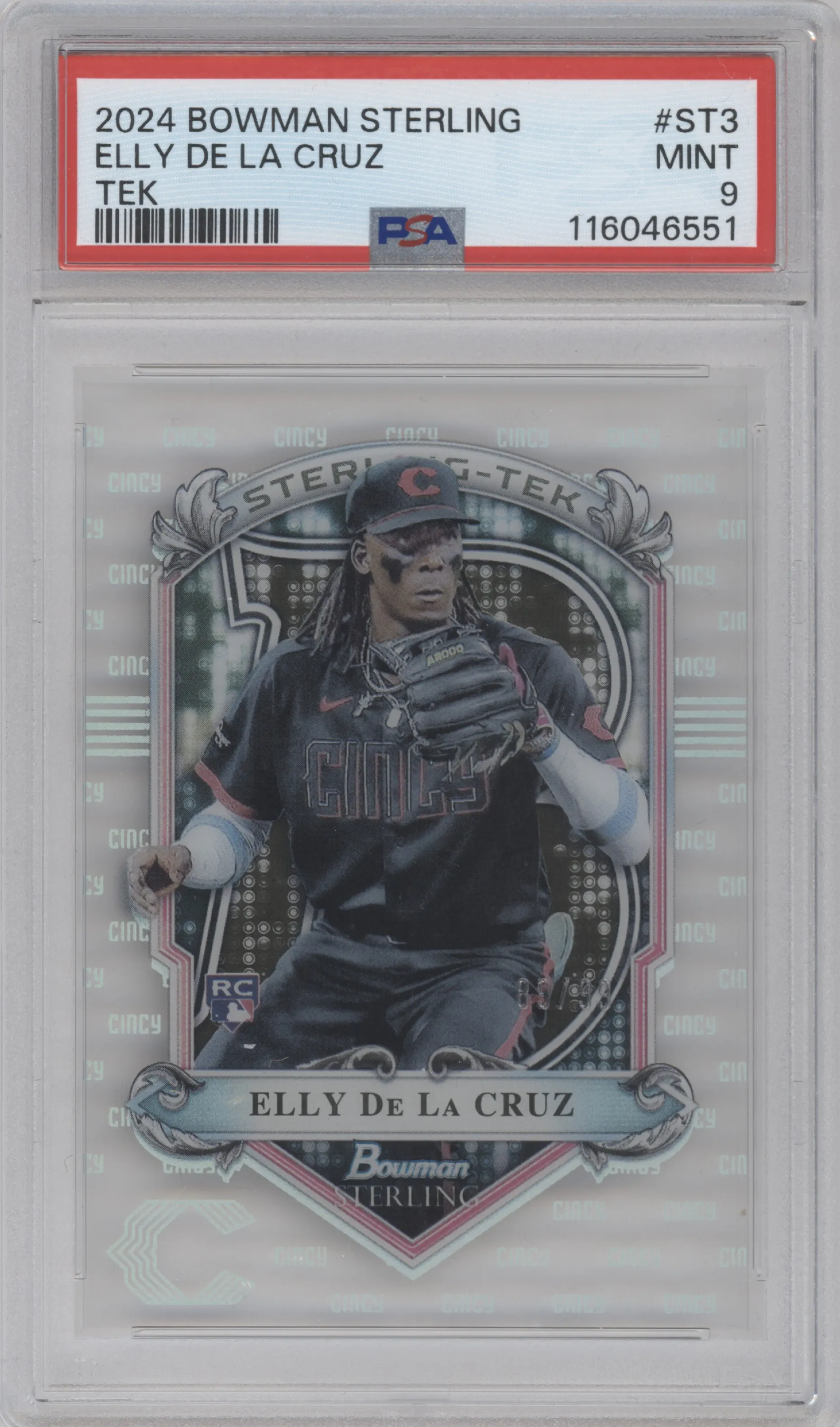 2024 Bowman Sterling Sterling TEK Elly De La Cruz PSA 9