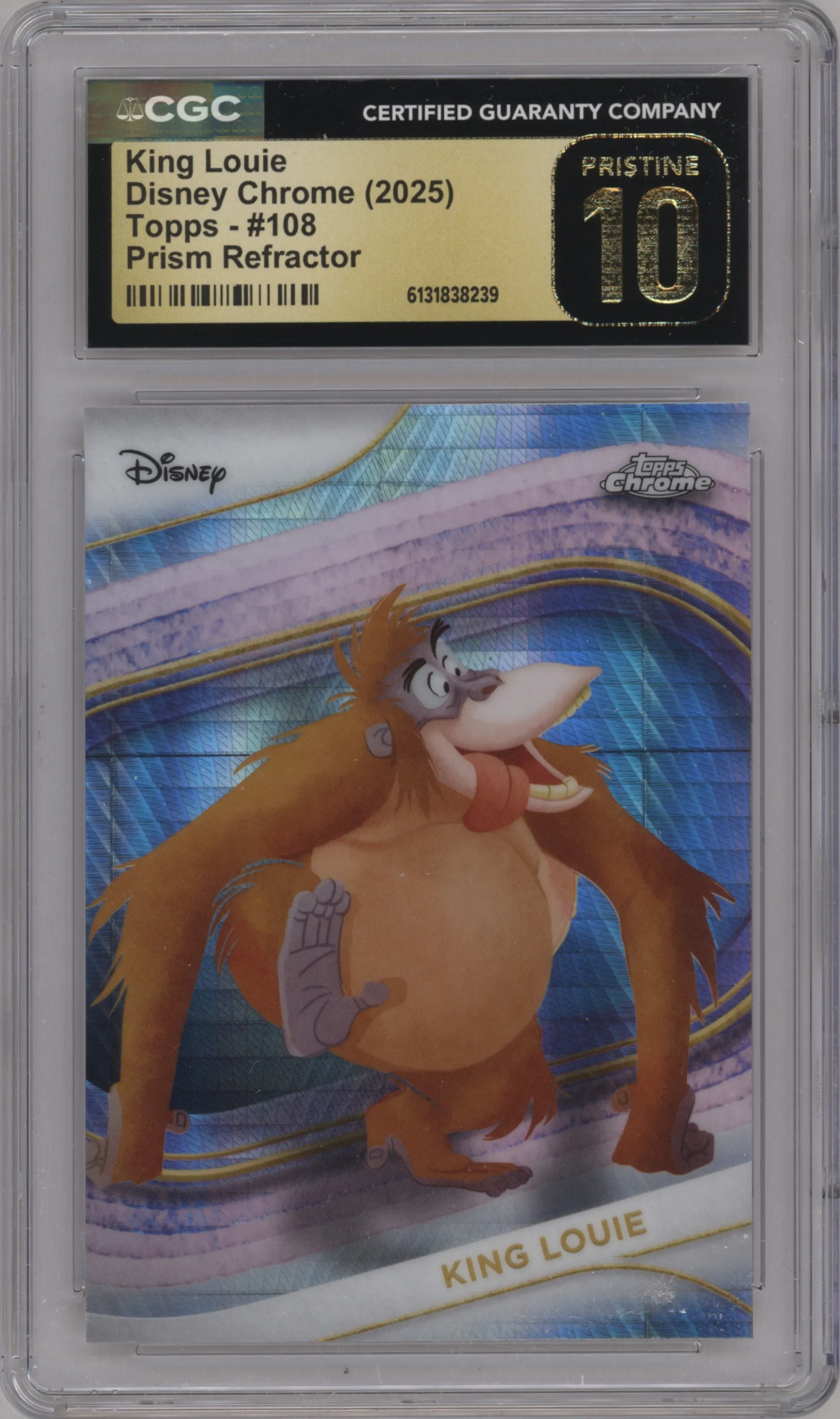 2025 Topps Chrome Disney King Louie Prism Refractor #108 CGC 10