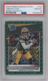 Jordan Love from the 2020 Panini Donruss Optic set featuring a Green Velocity parallel graded by PSA and given an overall grade of 10.