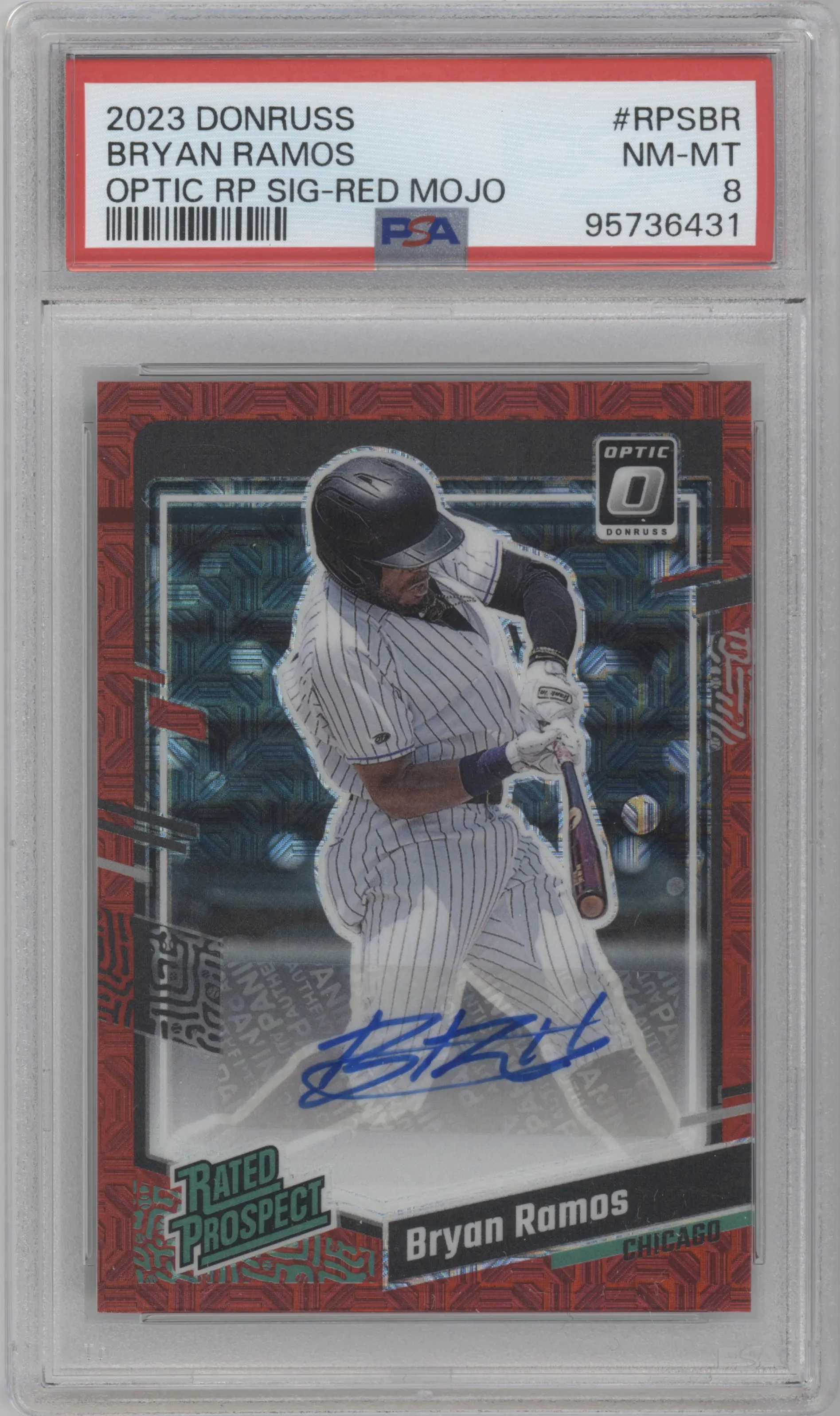 2023 Panini Donruss Optic RP Sig. Bryan Ramos Red Mojo PSA 8