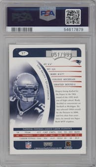 Tom Brady from the 2004 Playoff Prime Signatures set graded by PSA and given an overall grade of 10.