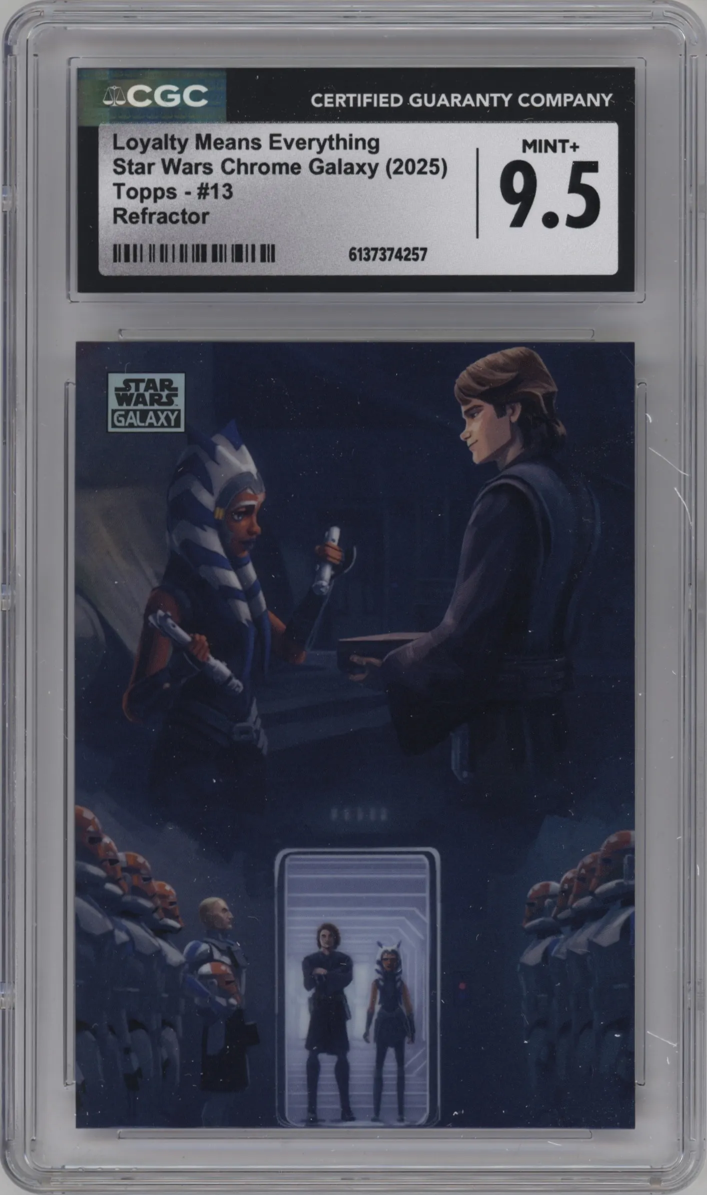2025 Topps Chrome Star Wars Galaxy Loyalty Means Everything Refractor #13 CGC 9.5