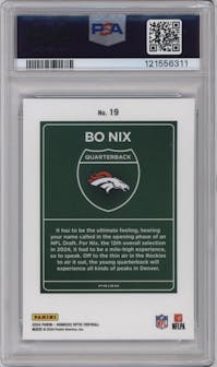 Bo Nix from the 2024 Donruss Optic set graded by PSA and given an overall grade of 9.