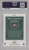 Jimmy Garoppolo from the 2020 Panini Donruss Optic set graded by PSA and given an overall grade of 10.