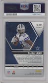 CeeDee Lamb from the 2020 Panini Mosaic set featuring a Pink Camo parallel graded by PSA and given an overall grade of 10.