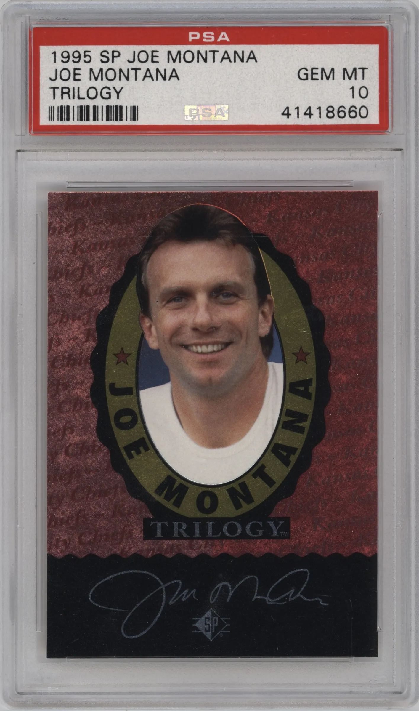 1995 Upper Deck SP Trilogy Joe Montana #NNO PSA 10