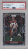 Joe Burrow from the 2020 Panini Prizm set graded by PSA and given an overall grade of 10.