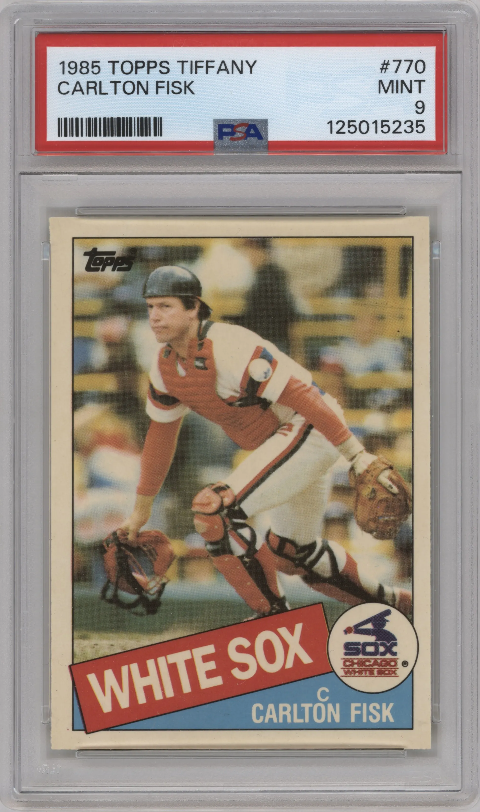 1985 Topps Carlton Fisk Tiffany #770 PSA 9