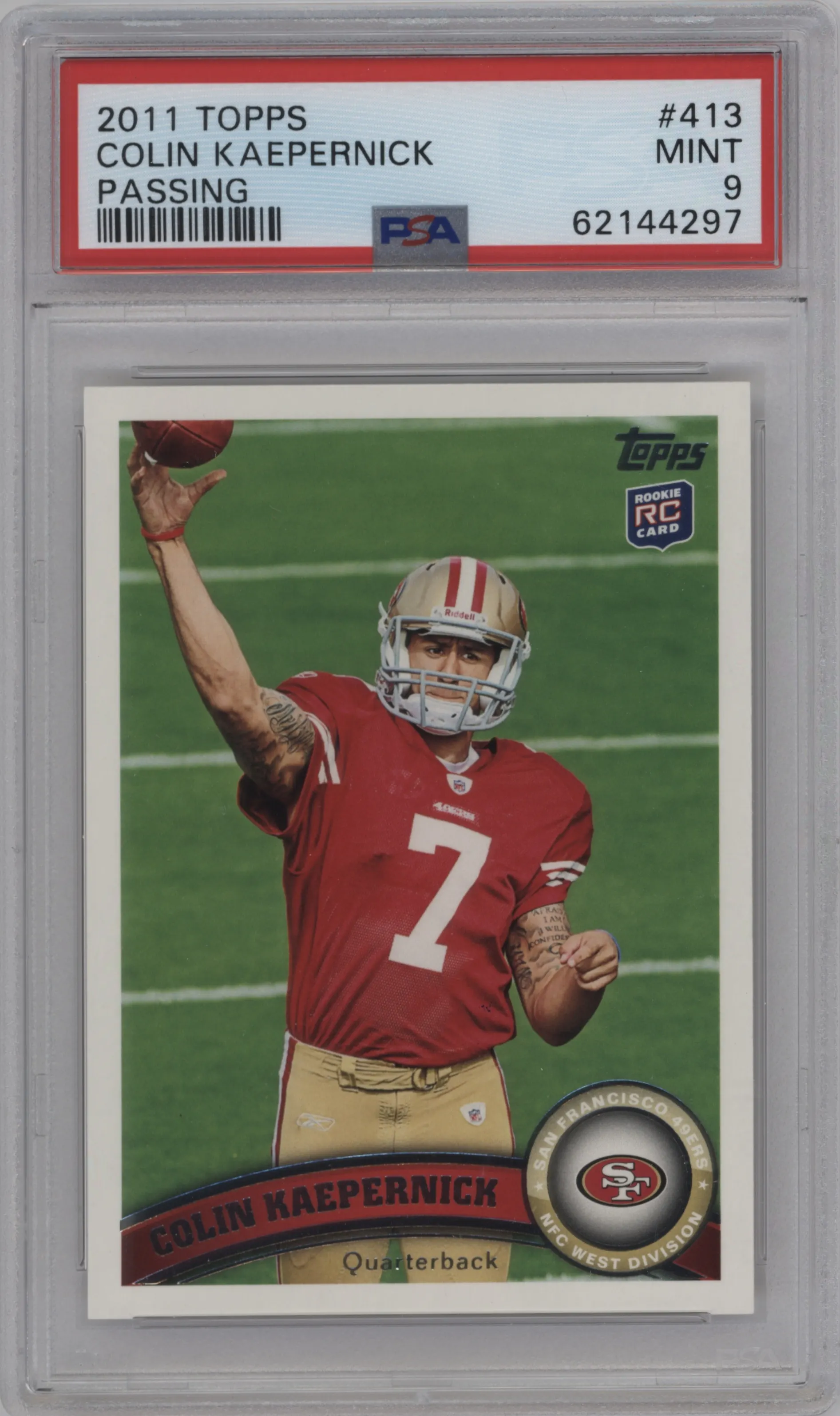 2011 Topps Colin Kaepernick #413 PSA 9