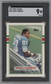 Barry Sanders from the 1989 Topps Traded set graded by SGC and given an overall grade of 9.