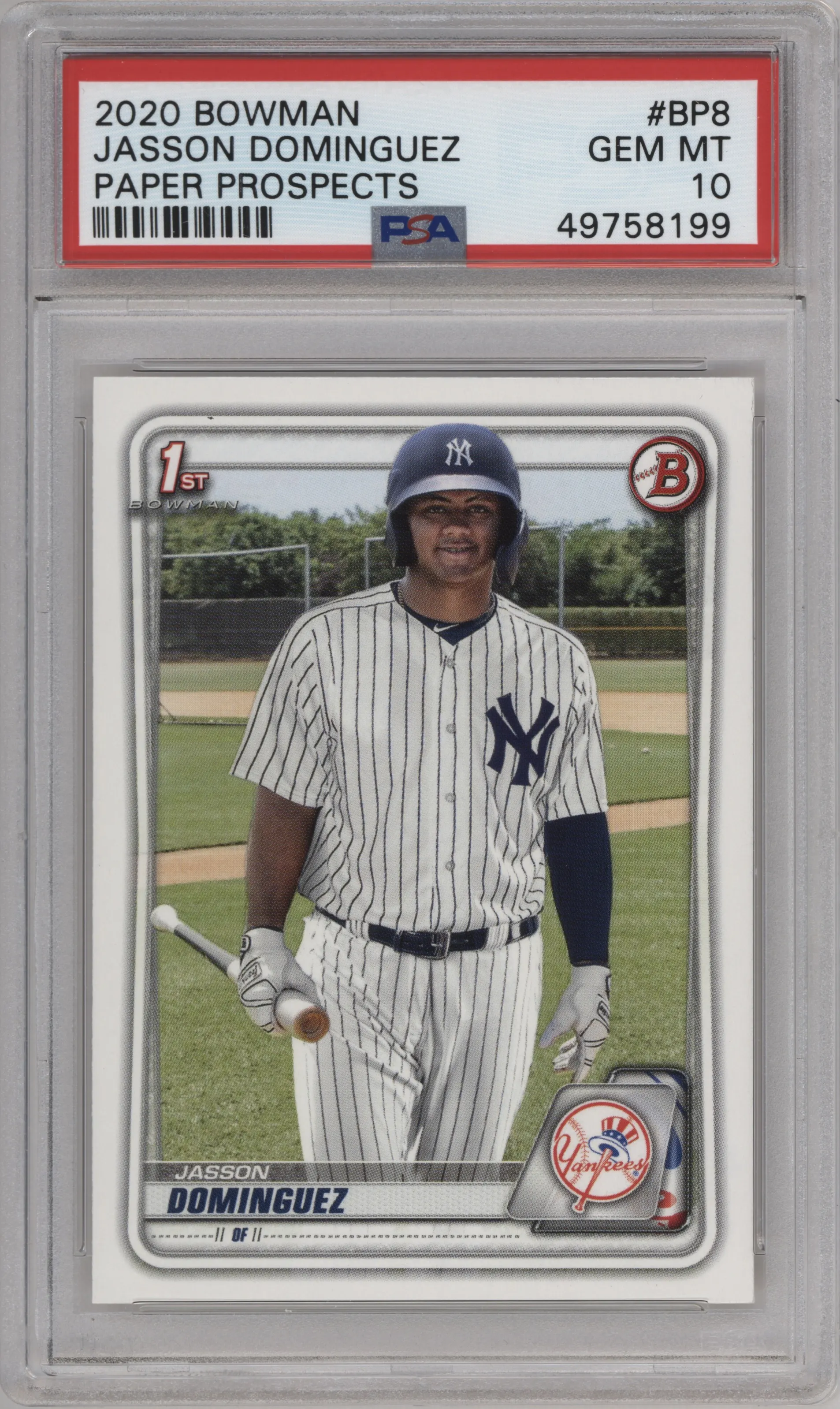 2020 Bowman Prospect Jasson Dominguez PSA 10