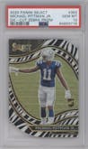 Michael Pittman Jr. from the 2020 Panini Select set featuring a Die-Cut Zebra parallel graded by PSA and given an overall grade of 10.