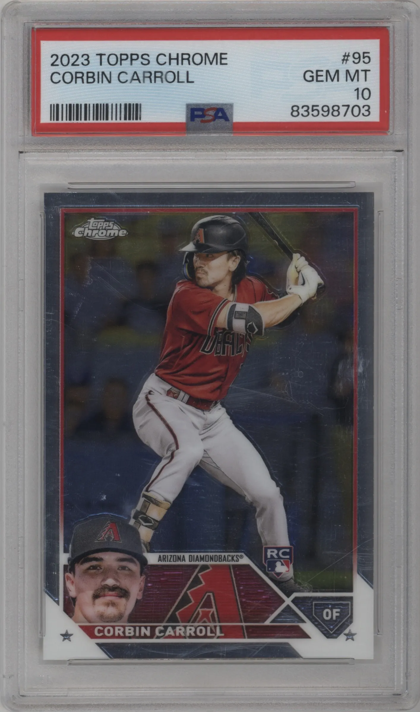 2023 Topps Chrome Corbin Carroll PSA 10