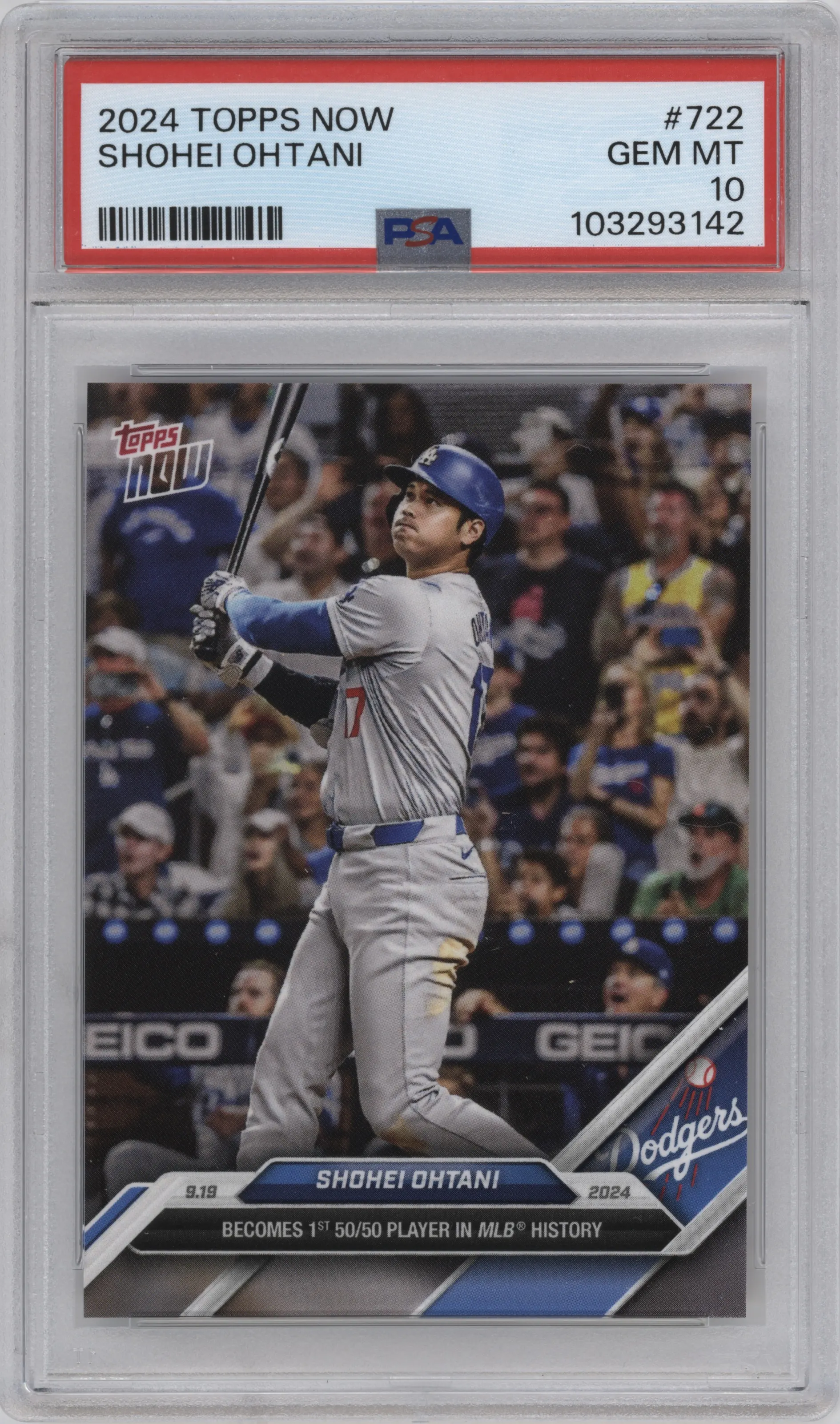 2024 Topps Now Shohei Ohtani PSA 10