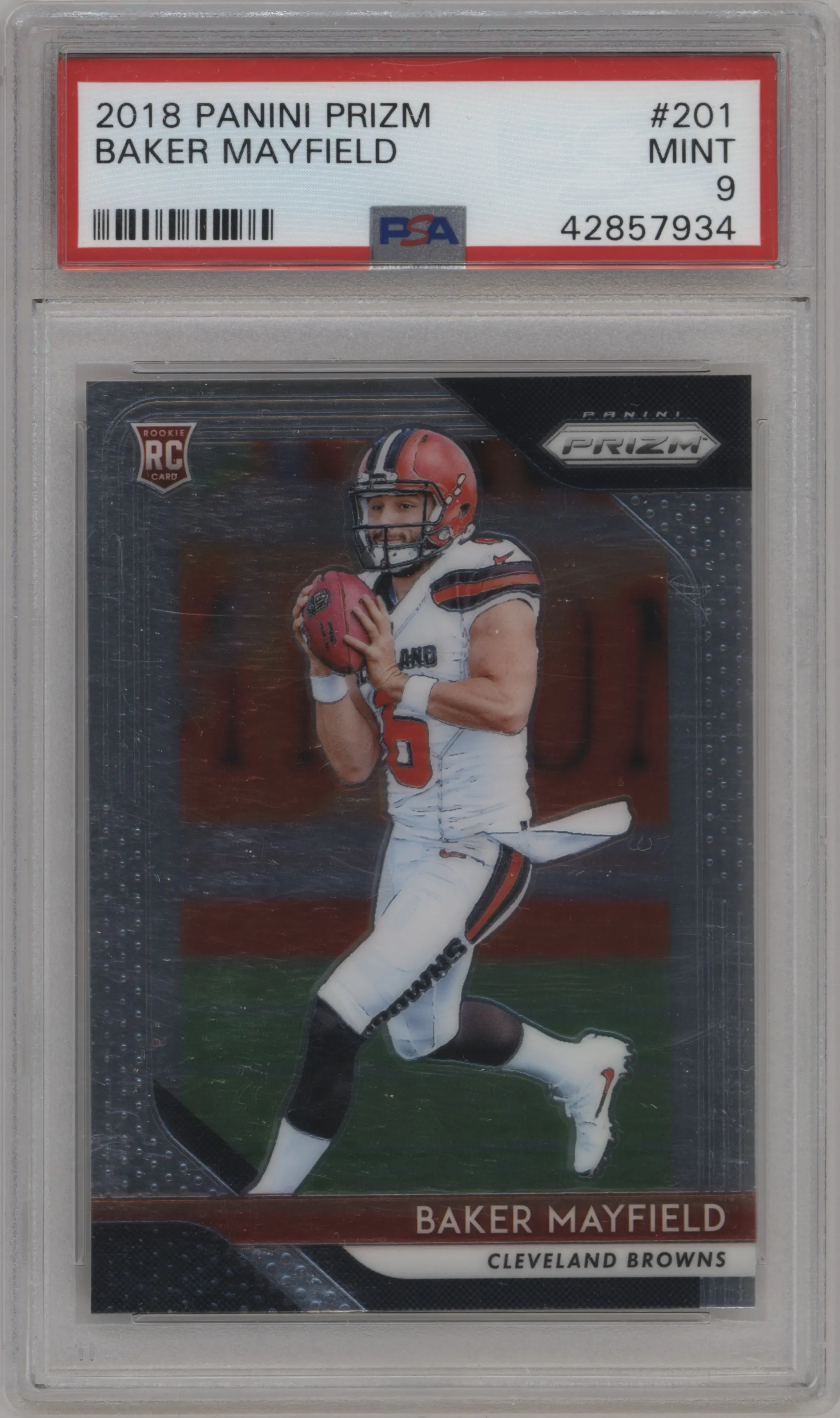 2018 Panini Prizm Baker Mayfield #201 PSA 9