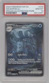 Golisopod ex from the 2023 Pokemon SV set graded by PSA and given an overall grade of 10.