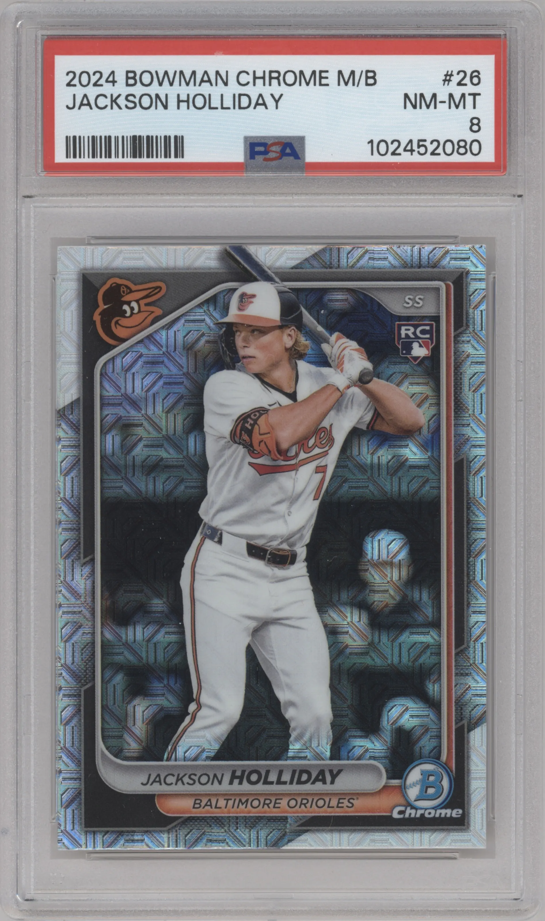 2024 Bowman Chrome Mega Box Jackson Holliday PSA 8