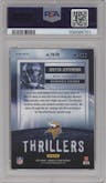 Justin Jefferson from the 2023 Panini Rookies & Stars set featuring a Gold parallel graded by PSA and given an overall grade of 9.