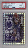 LeBron James from the 2019-20 Panini Mosaic  set graded by PSA and given an overall grade of 10.