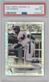 Luis Robert from the 2022 Topps Chrome Logofractor set graded by PSA and given an overall grade of 10.