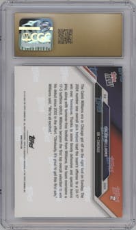Caleb Williams from the 2024 Topps Now set graded by CSG and given an overall grade of 10.